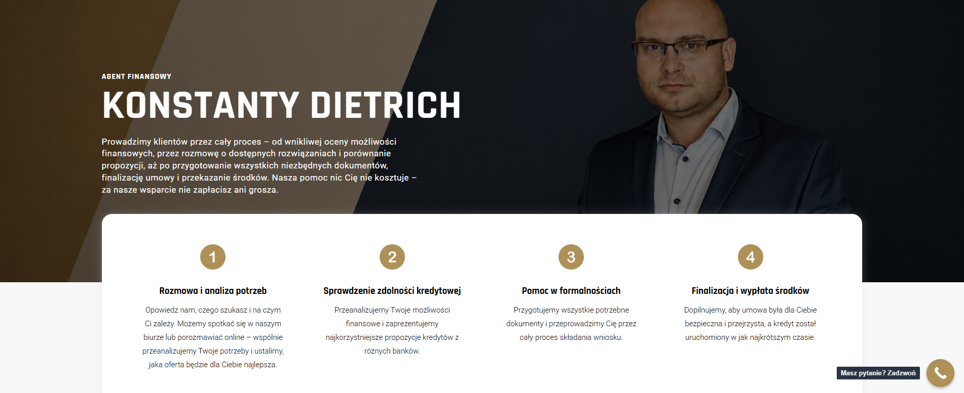Projekt strony internetowej Agent Finansowy